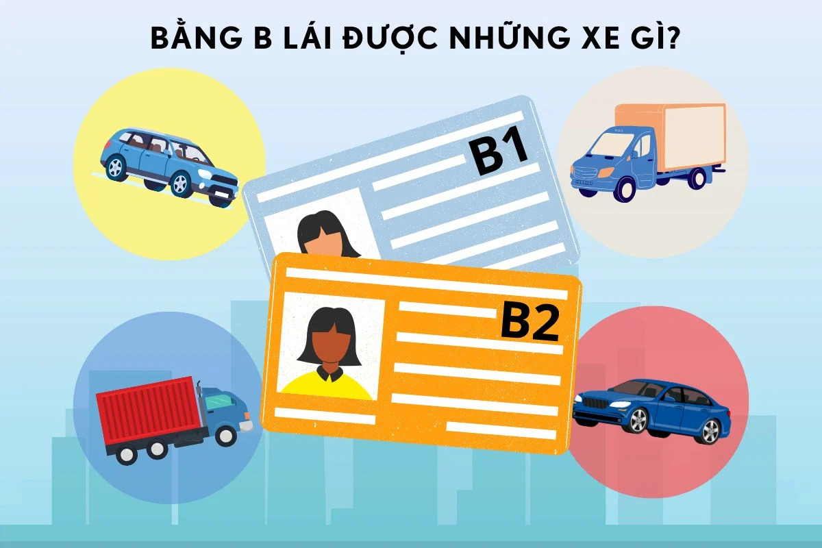 bang b1 chi cho phep lai xe khong kinh doanh con bang b2 cho phep hanh nghe lai Bằng B1 chỉ cho phép lái xe không kinh doanh, còn bằng B2 cho phép hành nghề lái xe